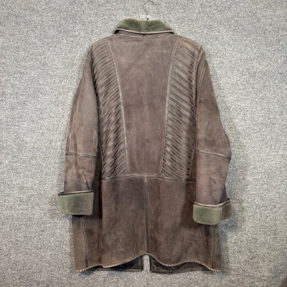 Neucci International Penny Lane Jacket Womens XXL Brown Leather Suede Shearling - Picture 8 of 12
